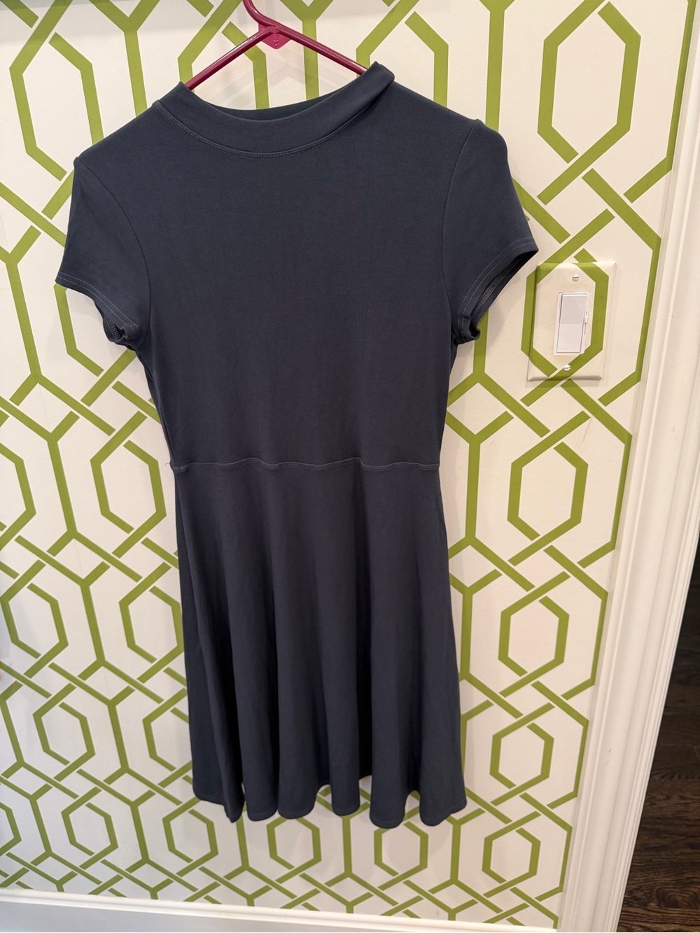 Hardtail Fit and flare Short Sleeve Swing Dress in Navy - Classic Everyday Style